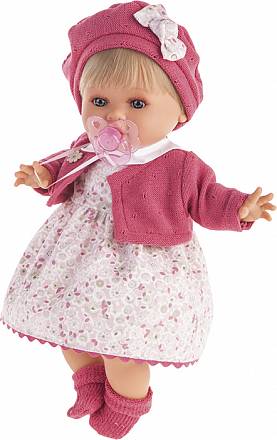 Кукла Кристиана в малиновом, плачет, 30 см 